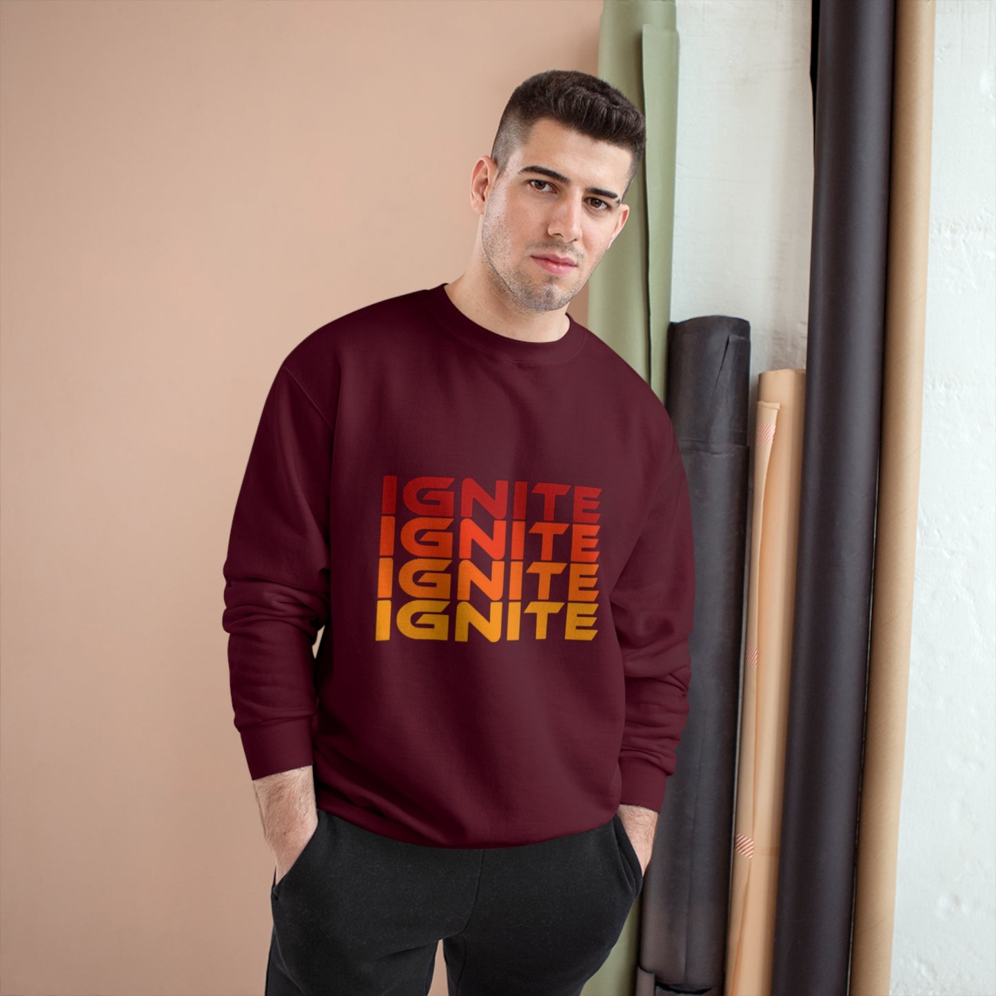 Adult Champion Rainbow Ignite Sweatshirt