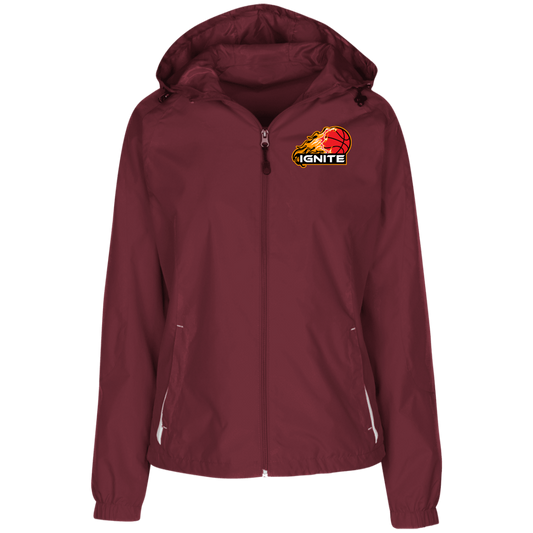 Ladies Jersey-Lined Hooded Windbreaker
