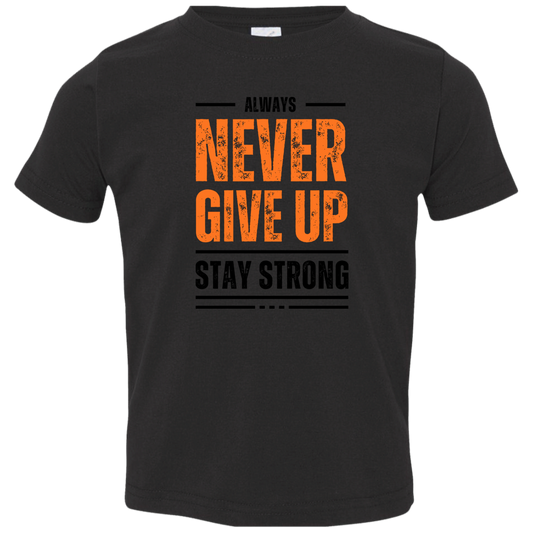 Toddler "Never Give Up" Jersey T-Shirt